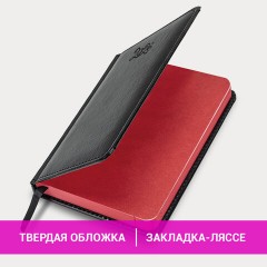 Ежедневник датированный 2026, МАЛЫЙ ФОРМАТ 100х150 мм, А6, BRAUBERG "Rainbow", под кожу, черный, 117257 - фото 14