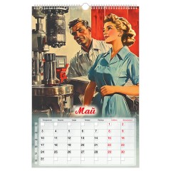 Календарь на гребне с ригелем 2027 г., 30х45 см, BRAUBERG, "Советские плакаты", 118375 - фото 7