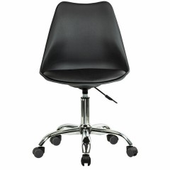 Кресло стул BRABIX "Eames MG-310 CH", хром, пластик черный, экокожа черная, 532925 Кресло стул BRABIX "Eames MG-310 CH", хром, пластик черный, экокожа черная, 532925 - фото 2
