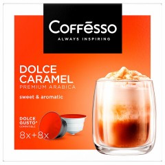 Кофе в капсулах COFFESSO "Dolce Caramel" для кофемашин Dolce Gusto, 8 порций, 102155 Кофе в капсулах COFFESSO "Dolce Caramel" для кофемашин Dolce Gusto, 8 порций, 102155 - фото 3