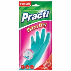 Перчатки МНОГОРАЗОВЫЕ резиновые PACLAN "Extra Dry", хлопчатобумажное напыление, 100% флок, размер 7,5-8, M (средний), синие, вес 52 г, 73... Перчатки МНОГОРАЗОВЫЕ резиновые PACLAN "Extra Dry", хлопчатобумажное напыление, 100% флок, размер 7,5-8, M (средний), синие, вес 52 г, 7340, 407340 - фото 2