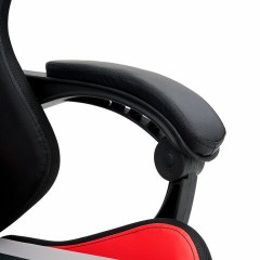 Кресло компьютерное CROMEX (КРОМЕКС) "Quantum GM-155 RGB", подсветка, две подушки, экокожа, черное/красное/серое, 532955 - фото 14