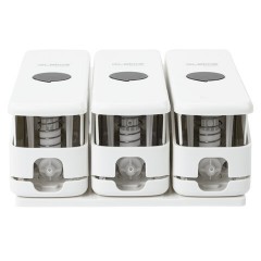 Дозатор тройной 3 х 0,3 л для жидкого мыла/шампуня/геля LAIMA PREMIUM, НАЛИВНОЙ, белый, 609500 - фото 7