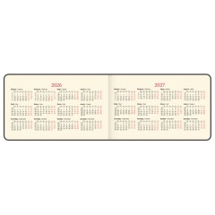 Еженедельник датированный 2026 МАЛЫЙ ФОРМАТ 105х160 мм, А6, BRAUBERG "Imprint", тиснение, черный, 117209 - фото 5