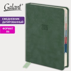 Ежедневник датированный 2026 B6 125х173 мм, GALANT "Vivid", под кожу, зеленый, 117409 - фото 13
