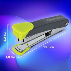 Степлер №10 металлический BRAUBERG "UNIVERSAL GT", до 16 листов, с антистеплером, зеленый, 272752 - фото 13