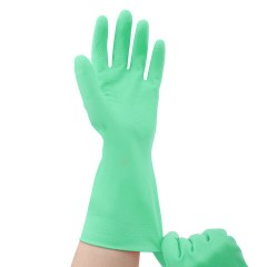 Перчатки VILEDA PROFESSIONAL многоцелевые латексные, МНОГОРАЗОВЫЕ, х/б напыление, ПРОЧНЫЕ, M (средний), зеленый, 174363 - фото 10