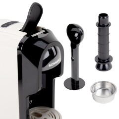 Кофемашина капсульная 3 в 1 для молотого кофе и капсул DOLCE GUSTO и NESPRESSO, SONNEN CM510B, 1450 Вт, 0,6 л, бежевая, 457338 - фото 8