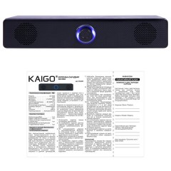 Колонка-саундбар KAIGO (КАЙГО) GE-1002, 6 Вт, AUX, USB, черная, 514223 - фото 5