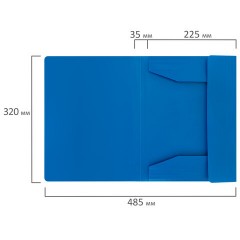 Папка на резинках А4 BRAUBERG UNIVERSAL, синяя, до 300 листов, 0,5 мм, 273037 - фото 8