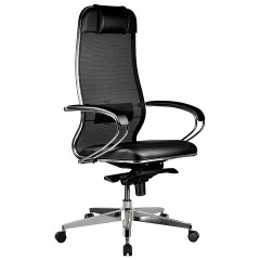Кресло офисное МЕТТА "SAMURAI" Comfort S, хром, сиденье мягкое, ткань-сетка/экокожа, черное Кресло офисное МЕТТА "SAMURAI" Comfort S, хром, сиденье мягкое, ткань-сетка/экокожа, черное - фото 3