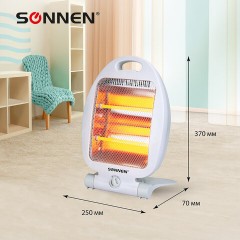 Обогреватель инфракрасный SONNEN RH06, 800 Вт, 2 режима работы, напольная установка, белый, 455737 - фото 4