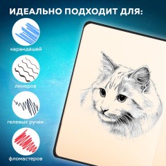 Скетчбук, слоновая кость 140 г/м2 90х140 мм, 80 л., КОЖЗАМ, застежка, BRAUBERG ART CLASSIC, черный,116458 Скетчбук, слоновая кость 140 г/м2 90х140 мм, 80 л., КОЖЗАМ, застежка, BRAUBERG ART CLASSIC, черный,116458 - фото 14