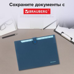 Папка-органайзер на кнопке 12 отделений, BRAUBERG "Extra", А4, синяя с голубым, 271933 Папка-органайзер на кнопке 12 отделений, BRAUBERG "Extra", А4, синяя с голубым, 271933 - фото 14