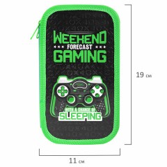 Пенал ЮНЛАНДИЯ, 2 отделения, ламинированный картон, конгрев, 19х11 см, "Gaming", 272294 - фото 6