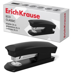 Степлер №24/6 ERICH KRAUSE "Eco", до 30 листов, черный, 28235