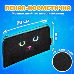 Папка на молнии с ручками А4, мешок для обуви 42х33 см, пенал 20х10 см, "Black cat" НАБОР BRAUBERG, 271434 Папка на молнии с ручками А4, мешок для обуви 42х33 см, пенал 20х10 см, "Black cat" НАБОР BRAUBERG, 271434 - фото 11