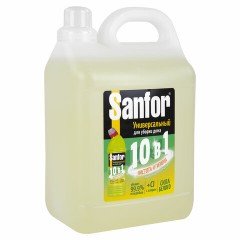 Чистящее средство 5 л, SANFOR 10 в 1 Universal "Лимонная свежесть", 22055 - фото 2