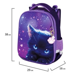 Ранец BRAUBERG PREMIUM, 2 отделения, с брелоком, "Anime cat", 38х29х16 см, 272017 Ранец BRAUBERG PREMIUM, 2 отделения, с брелоком, "Anime cat", 38х29х16 см, 272017 - фото 9