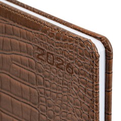 Еженедельник датированный 2026 А5 145х215 мм, BRAUBERG "Party", под кожу, коричневый, 117177 - фото 4