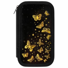 Пенал ЮНЛАНДИЯ, 2 отделения, ламинированный картон, конгрев, 19х11 см, "Golden", 273495 Пенал ЮНЛАНДИЯ, 2 отделения, ламинированный картон, конгрев, 19х11 см, "Golden", 273495 - фото 2