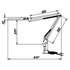 Настольная лампа светильник Леда С20 ПРО на струбцине, СВЕТОДИОДНАЯ, 8 Вт, ЛУПА (4,5/9 раз), белый - фото 14
