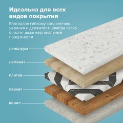 Швабра с флаундером 40 см, черенок 110 см евро, насадка МОП микрофибра СИНЕЛЬ, индивидуальная упаковка пакет, ЛЮБАША, 606313 Швабра с флаундером 40 см, черенок 110 см евро, насадка МОП микрофибра СИНЕЛЬ, индивидуальная упаковка пакет, ЛЮБАША, 606313 - фото 21