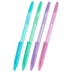 Ручки шариковые с грипом BRAUBERG "ULTRA GT PASTEL", НАБОР 4 ШТУКИ, СИНИЕ, узел 0,7 мм, линия 0,35 мм, 144533 - фото 3