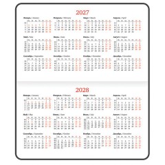 Еженедельник датированный 2027, МАЛЫЙ ФОРМАТ, 95х155 мм, А6, BRAUBERG "Vista", под кожу, "Black coal", 118183 - фото 8