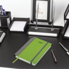 Ежедневник датированный 2026 А5 138x213 мм, BRAUBERG "Mosaic", под кожу, карман для ручки, зеленый, 117111 - фото 6