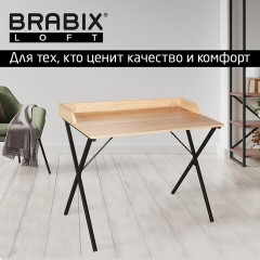Стол на металлокаркасе BRABIX "LOFT CD-008", 900х500х780 мм, цвет дуб натуральный, 641865 - фото 9