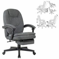 Кресло офисное CH-868MSG-BF, синхромеханизм, вибромодуль, подставка для ног, ткань, серое, 1998751 - фото 3