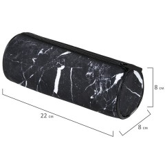 Пенал-тубус BRAUBERG, с эффектом Soft Touch, мягкий, "Black marble", 22х8 см, 271569 Пенал-тубус BRAUBERG, с эффектом Soft Touch, мягкий, "Black marble", 22х8 см, 271569 - фото 5