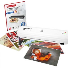 Ламинатор BRAUBERG ULTRA PM235W, БЕЛЫЙ, формат A4, толщина пленки 60-150 мкм, скорость 30 см/мин, 532184 - фото 14