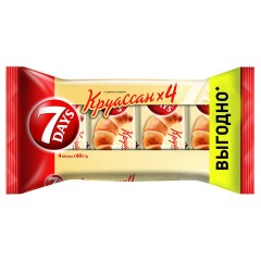 Круассан 7DAYS с кремом "Какао" 3+1, 260 г (65 г х 4 шт.), 69917 - фото 2