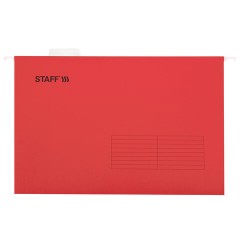 Подвесные папки A4/Foolscap (404х240 мм) до 80 л., КОМПЛЕКТ 10 шт., красные, картон, STAFF, 270936 Подвесные папки A4/Foolscap (404х240 мм) до 80 л., КОМПЛЕКТ 10 шт., красные, картон, STAFF, 270936 - фото 2