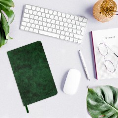 Ежедневник датированный 2026 А5 138х213 мм, BRAUBERG "Ice", под кожу, темно-зеленый, 117391 - фото 13