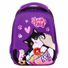Ранец BRAUBERG KIDS START, 1 отделение, 2 кармана, "Sweet cheeks", велюровая панель, 35х26х13см, 272093 Ранец BRAUBERG KIDS START, 1 отделение, 2 кармана, "Sweet cheeks", велюровая панель, 35х26х13см, 272093 - фото 2