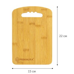 Доски разделочные БАМБУКОВЫЕ, НАБОР 3 штуки, 22х15 см / 28х18 см / 33х23 см, с ручками, PRIMAURA (ПРИМАУРА) EXTRA, 702347 - фото 4