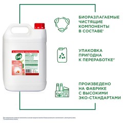 Средство для мытья посуды 5 л, СИФ "Красный апельсин и эвкалипт", гель - фото 9