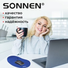 Коврик для мыши с подушкой под запястье SONNEN, полиуретан + лайкра, 250х220х20 мм, синий, 513300 Коврик для мыши с подушкой под запястье SONNEN, полиуретан + лайкра, 250х220х20 мм, синий, 513300 - фото 11
