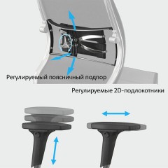 Кресло офисное МЕТТА "L1m 42/2D", хром, 2D-подлокотники, сиденье и спинка мягкие, велюр, темно-серое Кресло офисное МЕТТА "L1m 42/2D", хром, 2D-подлокотники, сиденье и спинка мягкие, велюр, темно-серое - фото 9