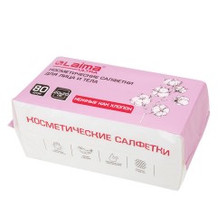 Салфетки косметические для лица и тела безворсовые СУХИЕ, 80 шт., 20х20 см, диспенсер, LAIMA, 117545 - фото 2