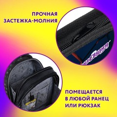 Папка для тетрадей ЮНЛАНДИЯ А4, 1 отделение, пластик, на молнии, "Volcano split", 273350 - фото 8