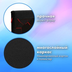 Папка на молнии BRAUBERG А4 с ручкой, с органайзером, 1 отделение, "Black football", 270992 Папка на молнии BRAUBERG А4 с ручкой, с органайзером, 1 отделение, "Black football", 270992 - фото 7
