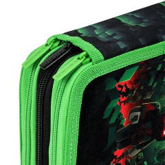 Пенал BRAUBERG, 3 отделения, полиэстер, 21х14 см, "Night warrior", 272333 - фото 4