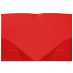 Папка-уголок 2 кармана, непрозрачная, А4, BRAUBERG "SPECIAL", красная, 0,18 мм, 273061 - фото 8