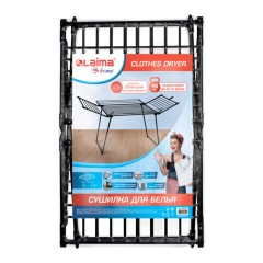 Сушилка напольная для белья раскладная, 5 зон сушки, 25 метров, LAIMA HOME MEGA BLACK, 700471 - фото 3