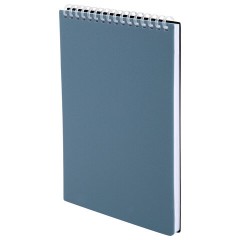 Блокнот А5, 80 л., силиконовый гребень, обложка пластик, клетка, BRAUBERG, синий, 117561 - фото 5