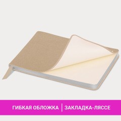 Еженедельник датированный 2026 МАЛЫЙ ФОРМАТ 105х160 мм, А6, BRAUBERG "Blaze", фольга, бежевый, 117216 - фото 13